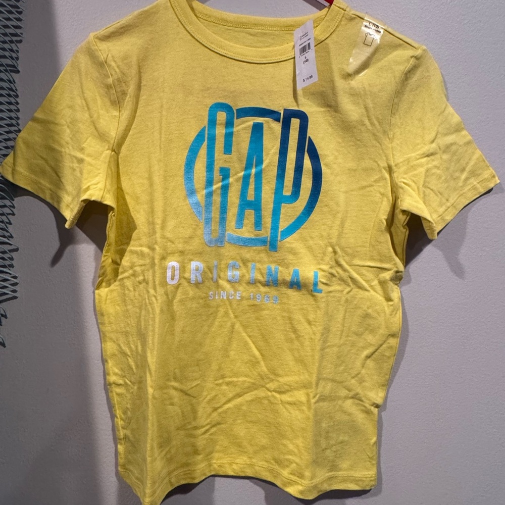 GAP Kids Yellow Tee with Blue Logo